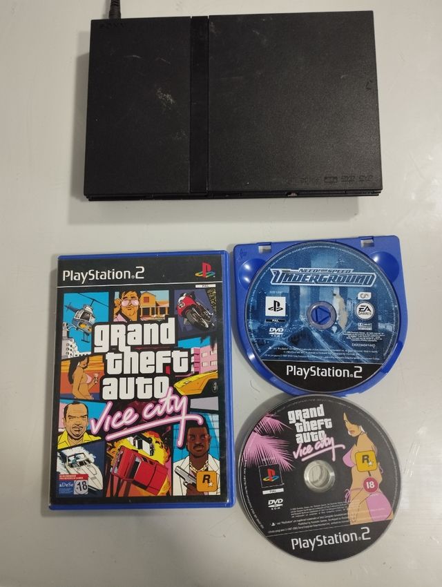 Videoconsola PlayStation 2 Slim y 2 juegos