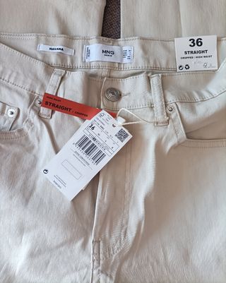 Pantalón encerado de Mango