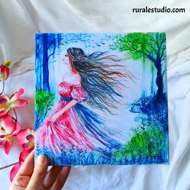 Lote de 4 cuadros de fantasía / Print