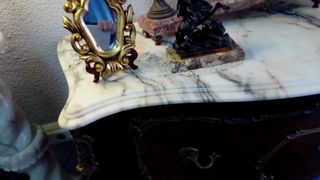 comoda abombada -bombe antigua bronces