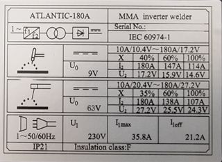 Soldador portátil ATLANTIC AT-180A  GALAGAR.