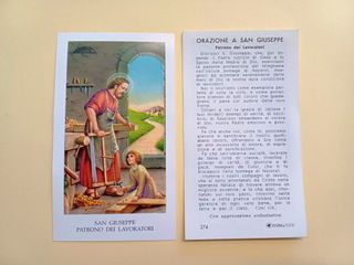 100 santini holy card SAN GIUSEPPE LAVORATORE