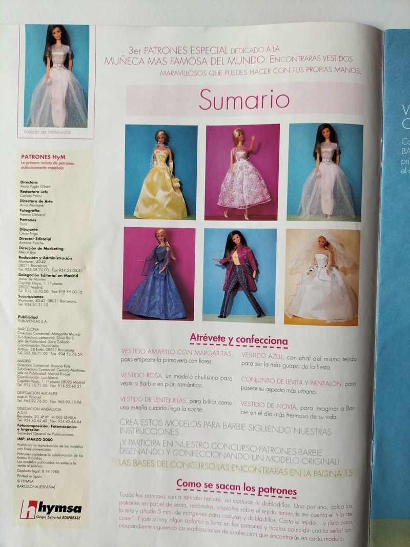Revista patrones Barbie de segunda mano por 35 EUR en Ametzola en