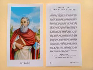 100 santini holy card SAN PAOLO egim