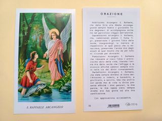 100 santini holy card SAN RAFFAELE ARCANGELO egim