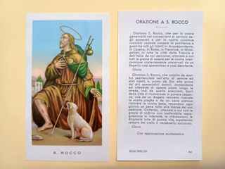 100 santini holy card SAN ROCCO egim