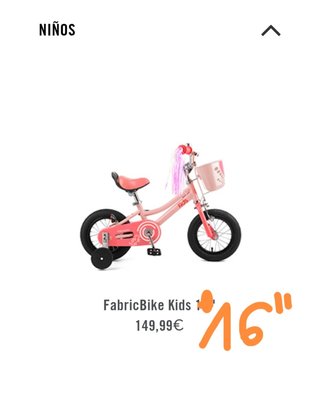 Bicicleta infantil niña