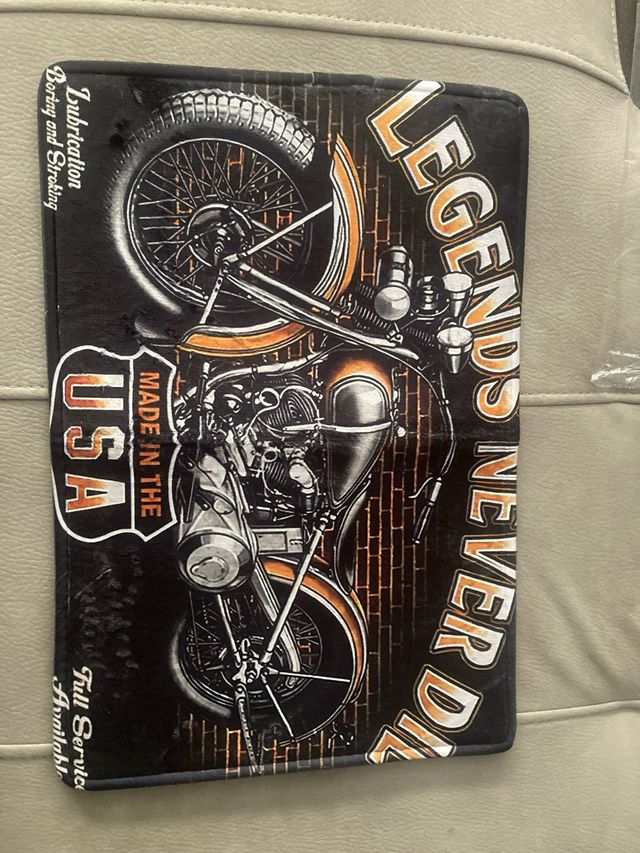 Alfombrilla baño de motocicleta vintage