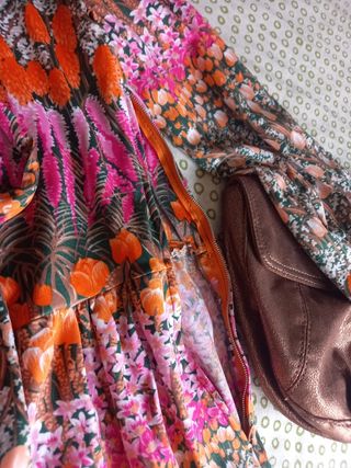 Vestido midi vintage c/etiqueta T XS