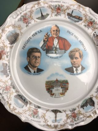 Piatto commemorativo ‘60 Papa Kennedy
