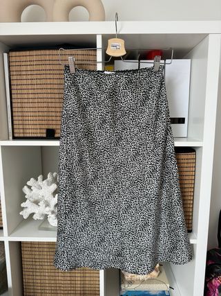 Falda midi animal print