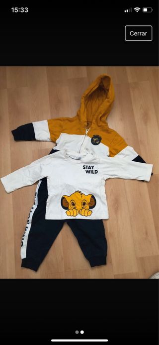 Conjunto buzo y pantalon + sudadera. 6-9 meses
