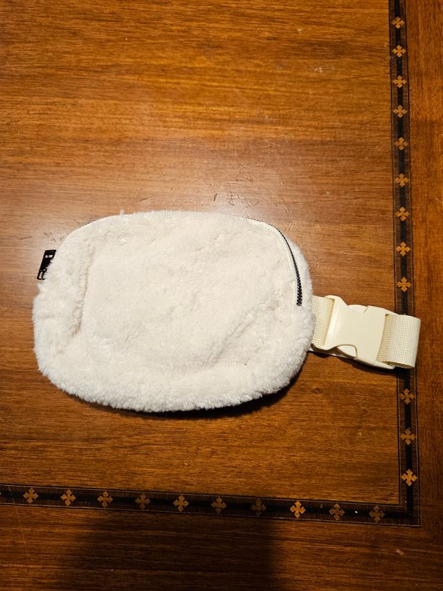 Marsupio peluche color panna NUOVO