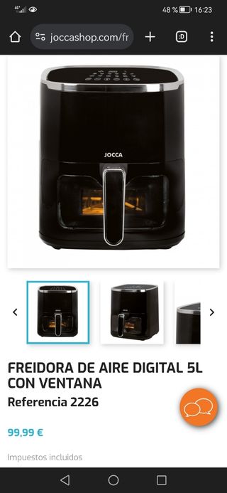 Freidora de aire Jocca 5L con ventana