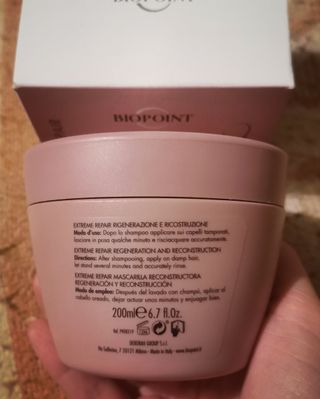 Maschera Ricostruzione capelli Biopoint