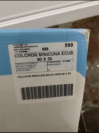 Colchon minicuna Ecus kids