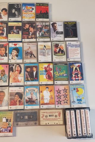 Cassetes de música Portuguesa, Brasileira,Espanhol