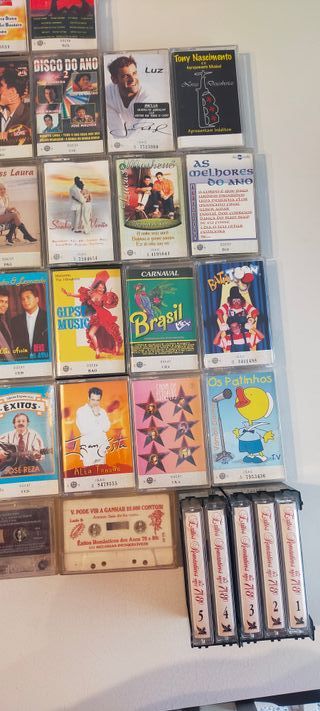 Cassetes de música Portuguesa, Brasileira,Espanhol