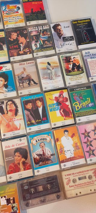 Cassetes de música Portuguesa, Brasileira,Espanhol