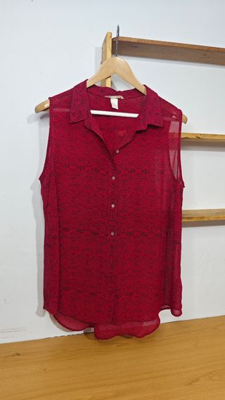 Blusa fucsia talla grande H&M
