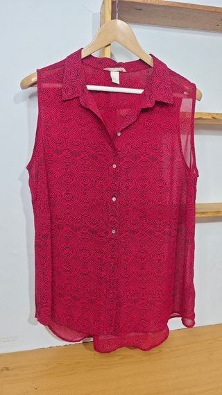 Blusa fucsia talla grande H&M