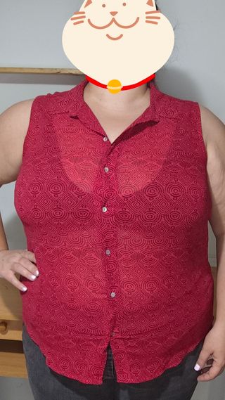 Blusa fucsia talla grande H&M