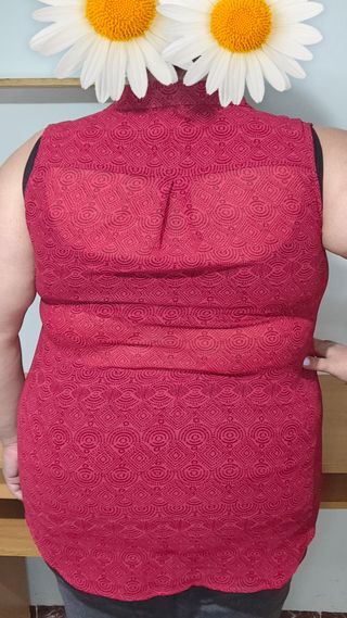 Blusa fucsia talla grande H&M