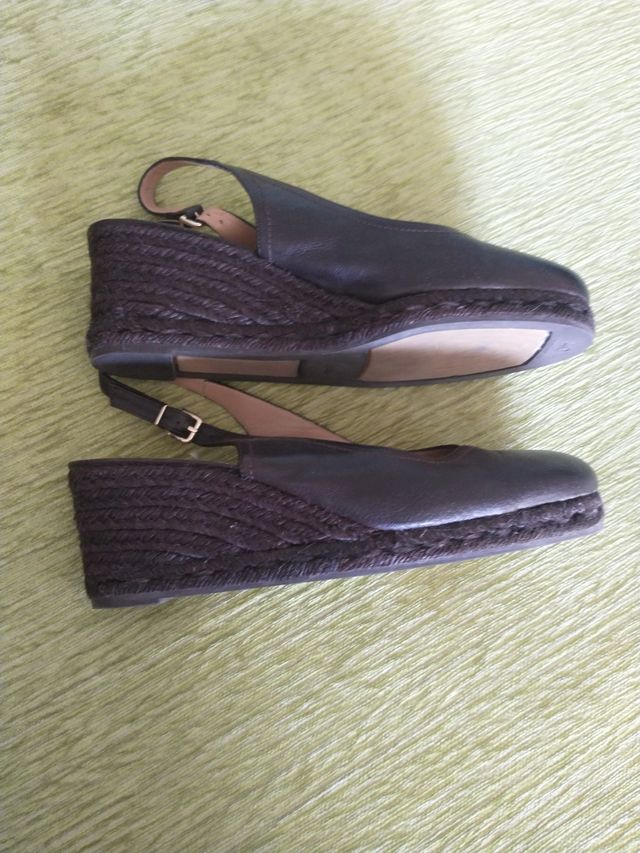 Alpargatas Castañer piel chocolate T. 40