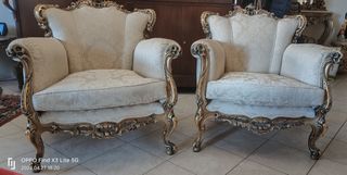 Poltrone e divano 3 posti stile Barocco