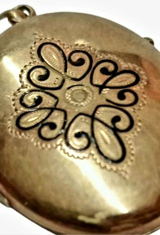 Colgante Portafoto Relicario Antiguo Oro Esmaltes
