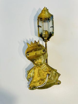 Aplique pared monaguillo bronce circa años 50