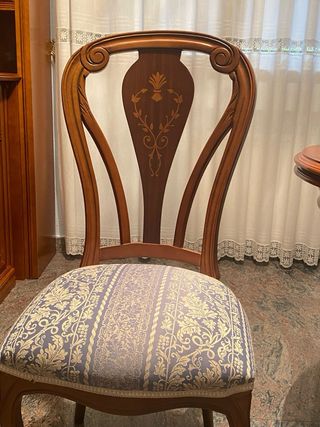 MESA DE COMEDOR Y SILLAS TIPO CLASICO VALENCIANO