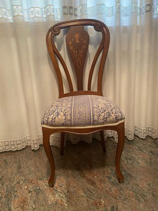 MESA DE COMEDOR Y SILLAS TIPO CLASICO VALENCIANO