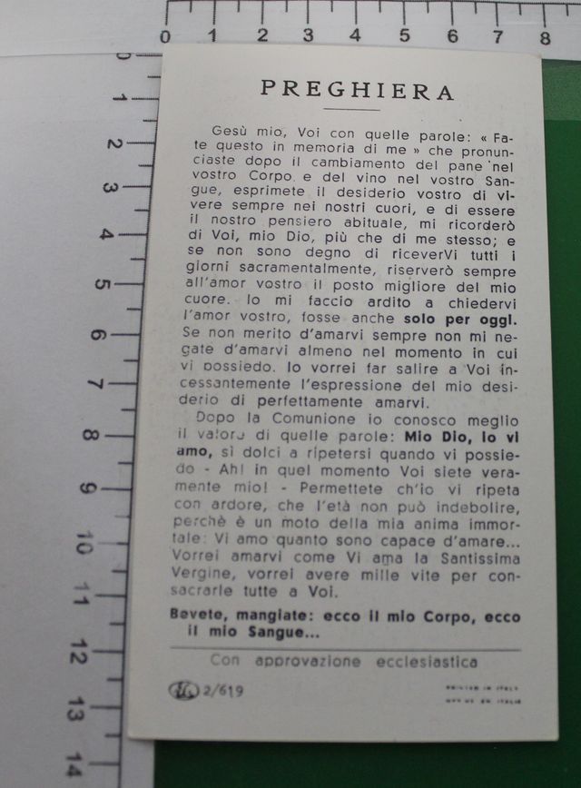 Santino Holy Card "Ultima Cena" - 2/619