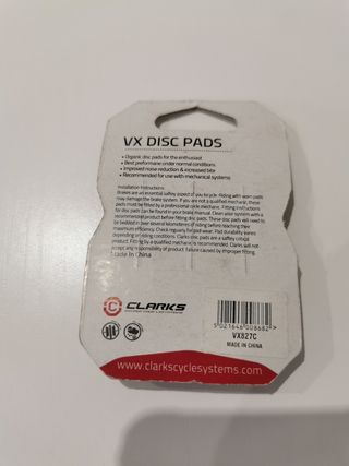 Pastillas Clarks organicas VX827C