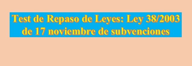 Test de Oposiciones Leyes