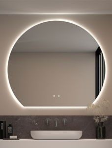 Espejo led con pulsador y antivaho