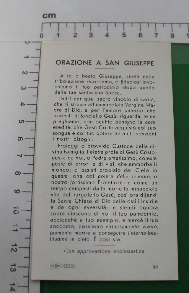 Santino Holy "Card S. Giuseppe" - 32