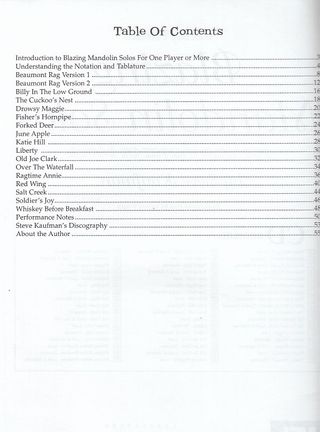 Steve Kaufman. Blazing Mandolin Solos. Ed. Mel Bay