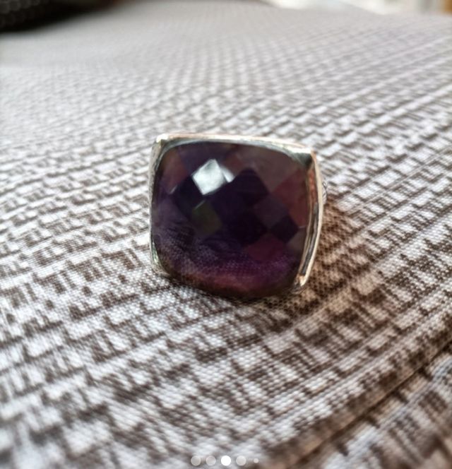 Anello argento con ametista