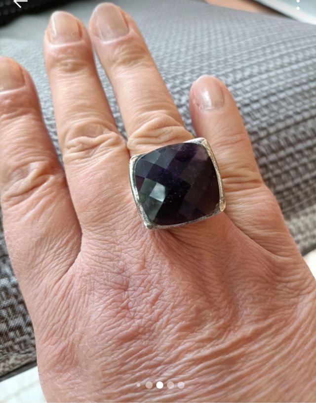 Anello argento con ametista