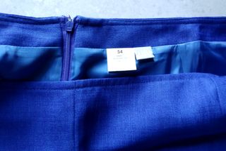 Conjunto señora blusa y falda azul. T.54