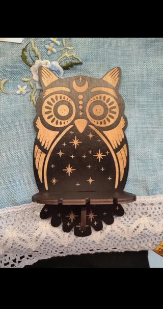 Gufetto porta oggetti legno artigianale