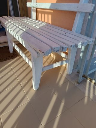 Panchina legno artigianale shabby