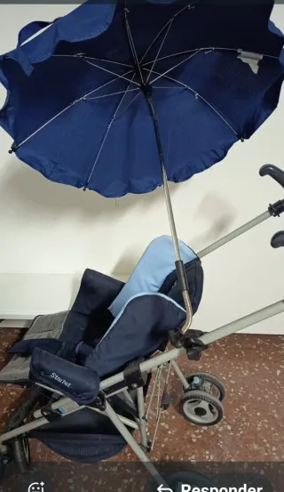 Carro niño regalo sombrilla