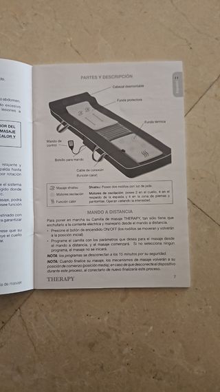 Camilla de masaje Terapeutica siusu, andulacion vi