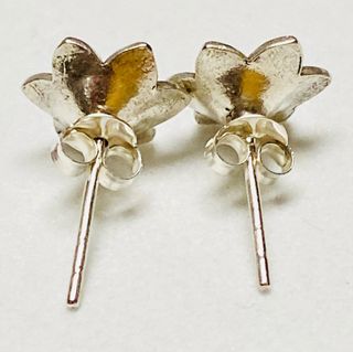 Pendientes juveniles de flores y plata de ley 925