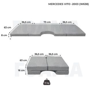 Cama Delantera para Mercedes Vito W638 (-2003)