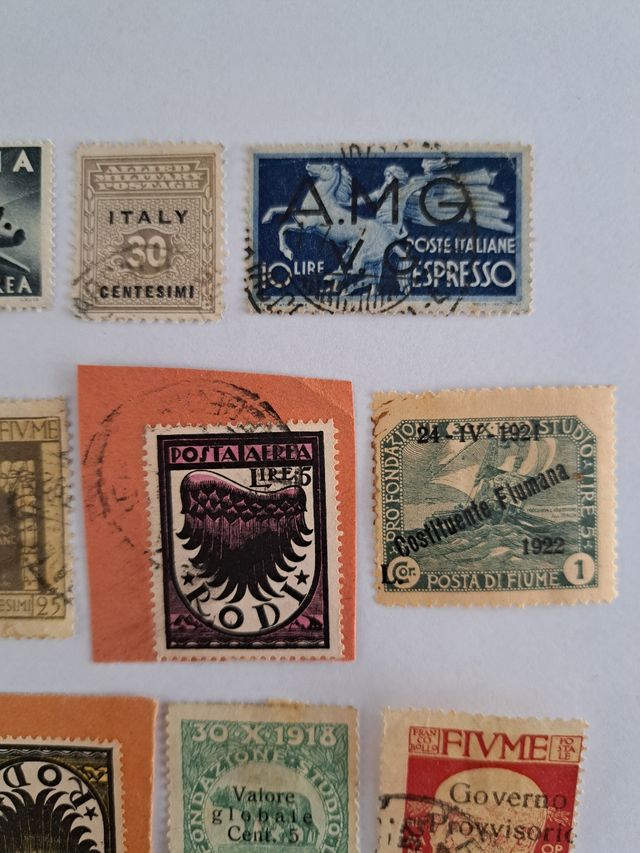 Francobolli Italia colonie, Fiume e vari