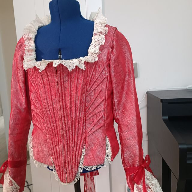 Corpiño fallera rojo